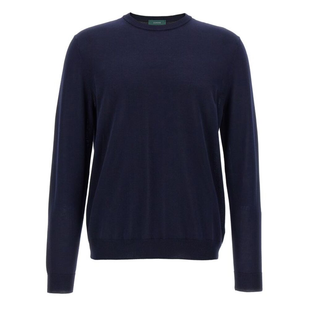 ZANONE Blue Cotton Men's Cardigan
